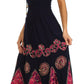 Sakkas Batik Triangle Smocked Empire Waist Dress