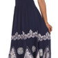 Sakkas Batik Triangle Smocked Empire Waist Dress