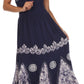 Sakkas Batik Triangle Smocked Empire Waist Dress