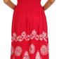 Sakkas Batik Triangle Smocked Empire Waist Dress