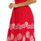 Sakkas Batik Triangle Smocked Empire Waist Dress