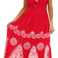 Sakkas Batik Triangle Smocked Empire Waist Dress