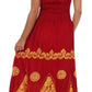 Sakkas Batik Triangle Smocked Empire Waist Dress