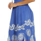 Sakkas Batik Triangle Smocked Empire Waist Dress