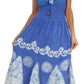 Sakkas Batik Triangle Smocked Empire Waist Dress