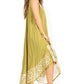 Sakkas Batik Flower Caftan Tank Dress / Cover Up