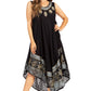 Sakkas Batik Flower Caftan Tank Dress / Cover Up