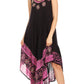 Sakkas Batik Flower Caftan Tank Dress / Cover Up