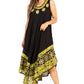 Sakkas Batik Flower Caftan Tank Dress / Cover Up