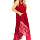 Sakkas Batik Flower Caftan Tank Dress / Cover Up