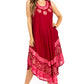 Sakkas Batik Flower Caftan Tank Dress / Cover Up