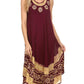 Sakkas Batik Flower Caftan Tank Dress / Cover Up