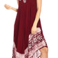 Sakkas Batik Flower Caftan Tank Dress / Cover Up