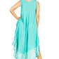 Sakkas Batik Flower Caftan Tank Dress / Cover Up