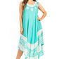 Sakkas Batik Flower Caftan Tank Dress / Cover Up