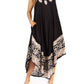 Sakkas Batik Flower Caftan Tank Dress / Cover Up