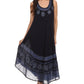 Sakkas Batik Flower Caftan Tank Dress / Cover Up