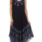 Sakkas Batik Flower Caftan Tank Dress / Cover Up