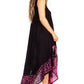 Sakkas Batik Flower Caftan Tank Dress / Cover Up