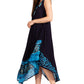 Sakkas Batik Flower Caftan Tank Dress / Cover Up