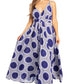 Sakkas Niza Women's Maxi Summer Casual Sleeveless Floral V neck Loose Long Dress