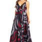 Sakkas Niza Women's Maxi Summer Casual Sleeveless Floral V neck Loose Long Dress