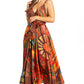 Sakkas Niza Women's Maxi Summer Casual Sleeveless Floral V neck Loose Long Dress