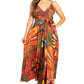 Sakkas Niza Women's Maxi Summer Casual Sleeveless Floral V neck Loose Long Dress