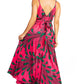 Sakkas Niza Women's Maxi Summer Casual Sleeveless Floral V neck Loose Long Dress