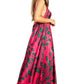 Sakkas Niza Women's Maxi Summer Casual Sleeveless Floral V neck Loose Long Dress