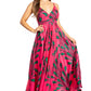 Sakkas Niza Women's Maxi Summer Casual Sleeveless Floral V neck Loose Long Dress