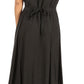 Sakkas Marni Women's Casual Maxi Short Sleeve Stonewashed Long Caftan Dress Lace