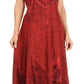 Sakkas Marni Women's Casual Maxi Short Sleeve Stonewashed Long Caftan Dress Lace