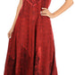 Sakkas Marni Women's Casual Maxi Short Sleeve Stonewashed Long Caftan Dress Lace
