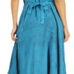 Sakkas Marni Women's Casual Maxi Short Sleeve Stonewashed Long Caftan Dress Lace