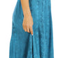 Sakkas Marni Women's Casual Maxi Short Sleeve Stonewashed Long Caftan Dress Lace