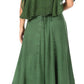 Sakkas Niam Women's Maxi Capelet Long Dress Celtic Medieval Renaissance Adjustable - Buy One Get One