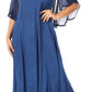 Sakkas Niam Women's Maxi Capelet Long Dress Celtic Medieval Renaissance Adjustable - Buy One Get One