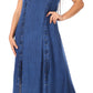 Sakkas Riva Women's Sleeveless Chemise + Over Dress Medieval Celtic Renaissance