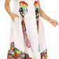 Sakkas Urbi Women's Casual African Print Beach Sleeveless Cover-up Caftan Dress - Buy One Get One