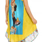Sakkas Urbi Women's Casual African Print Beach Sleeveless Cover-up Caftan Dress - Buy One Get One