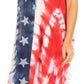 Sakkas Sara Women's Patriotic Flag Loose Summer Casual Dress Lightweight Print