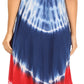 Sakkas Sara Women's Patriotic Flag Loose Summer Casual Dress Lightweight Print