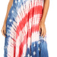 Sakkas Sara Women's Patriotic Flag Loose Summer Casual Dress Lightweight Print