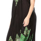 Sakkas Batik Hindi Cap Sleeve Caftan Dress / Cover Up