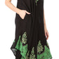 Sakkas Batik Hindi Cap Sleeve Caftan Dress / Cover Up