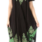 Sakkas Batik Hindi Cap Sleeve Caftan Dress / Cover Up