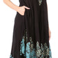 Sakkas Batik Hindi Cap Sleeve Caftan Dress / Cover Up