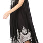 Sakkas Batik Hindi Cap Sleeve Caftan Dress / Cover Up
