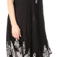 Sakkas Batik Hindi Cap Sleeve Caftan Dress / Cover Up